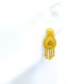 22k-gold-Palatial Beaded Drop Hanging Earrings