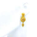 22k-gold-Sparkling Striped Drop Earrings