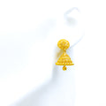 22k-gold-Unique Multi Beaded Cone Jhumki