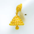 22k-gold-Unique Multi Beaded Cone Jhumki