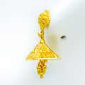 22k-gold-Dazzling Petite Pyramid Shaped Jhumki 