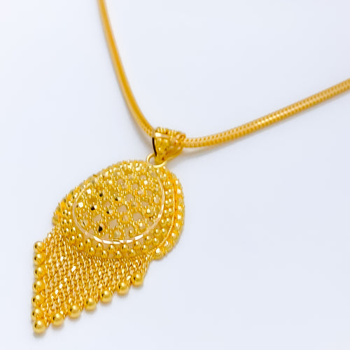 Exclusive Dotted 22k Gold Mesh Pendant