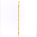 22k-gold-Smooth Finish Alternating Link Chain Men's Bracelet