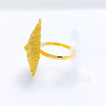 Intricate Floral Geometric 22k Gold Ring