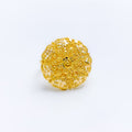 Ornate Beaded 22k Gold Flower Ring