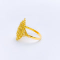 Textured Oval Paisley 22k Gold Ring