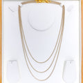 22k-gold-Fancy Reflective Dual-Tone Box Chain - 18"