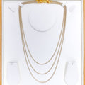 22k-gold-Fancy Reflective Dual-Tone Box Chain - 20"