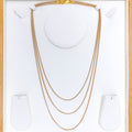 22k-gold-Graceful Two-Tone Interlinked V Chain - 20"