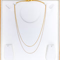 22k-gold-Attractive Dual Tone Slender Chain - 20"