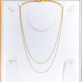 22k-gold-Attractive Dual Tone Slender Chain - 18"