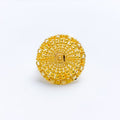 Chic Graduated 22k Gold Bead Ring