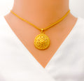 22k-gold-Upscale Smooth Finish Mandala Pendant