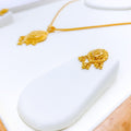 Exquisite High Finish 22k Gold Pendant Set