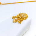 Classy Dome Paisley 22k Gold Pendant Set