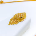 Magnificent Leaf 22k Gold Pendant Set