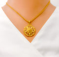 22k-gold-Posh Refined Dressy Flower Pendant