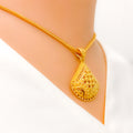 22k-gold-Radiant Reflective Dotted Traditional Pendant
