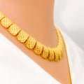 22k-gold-Dazzling Graduating Mesh Necklace Set