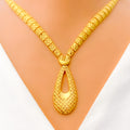 22k-gold-Shiny Sleek Drop Necklace Set