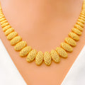 22k-gold-Iconic Bold Tapering Oval Necklace Set