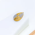 Mod Shimmering Teardrop Pendant Set 22k Gold 