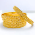 Magnificent Floral Wavy Bangles