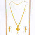 22k-gold-Exclusive Diamond Shaped Dotted Necklace Set