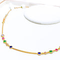 Colorful Interlinked CZ Necklace