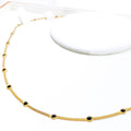 Elegant Black CZ 22k Gold Necklace