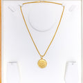 22k-Exclusive Flower Gold Coin Pendant