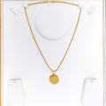 22k-gold-Extravagant Striped Coin Pendant