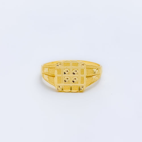 Impressive Sand Finish 22k Gold Men's Ring