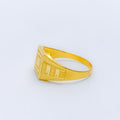 Reflective Faceted Men's 22k Gold Ring