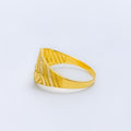 Upscale Star Accented Men's 22k Gold Ring