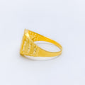 Bold Alternating 22k Gold Rectangular Ring