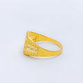 Textured Square 22k Gold Men's Ring