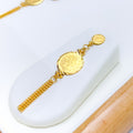 Classic Dangling Coin 22k Gold Necklace Set