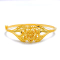 Iconic Floral Ball 22k Gold Bangle Bracelet