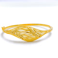 Flowing Leaf Bangle Bracelet