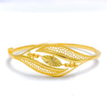 Exclusive Overlapping Leaf Bangle Bracelet