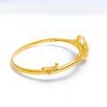 Intricate Netted Oval 22k Gold Bangle Bracelet