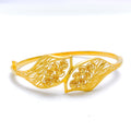 Impressive Evergreen Leaf 22k Gold  Bangle Bracelet