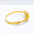 Impressive Evergreen Leaf 22k Gold  Bangle Bracelet