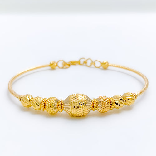 Textured Gold Bangle Bracelet