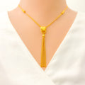 Chic Heart & Tassel Necklace Set
