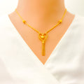 Trendy Beaded Heart Necklace Set