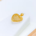 Wired Heart 22k Gold Pendant Set