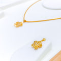 Graceful Star 22k Gold Pendant Set