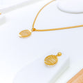 Dressy Round 22k Gold Pendant Set